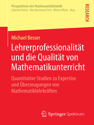 cover image of Lehrerprofessionalität und die Qualität von Mathematikunterricht